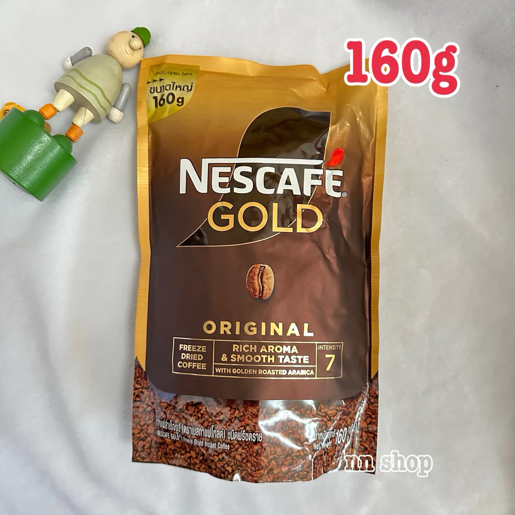exp05/28ฉลากไทย NESCAFÉ Gold เนสกาแฟ โกลด์ กาแฟสำเร็จรูป ชนิดฟรีซดราย แบบถุง ขนาด 160กรัม
