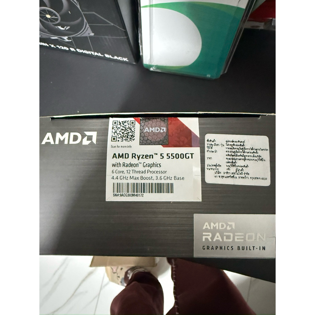 CPU AMD R5 5500GT มีการ์ดจอในตัว ประกัน Achieva เหลือ1.5ปี