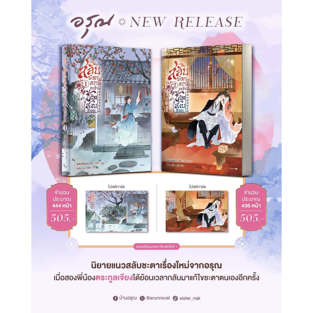 นิยายแปล สลับชะตาครานี้ ขอข้ามีชีวิตสงบทีเถอะ เล่ม 1, 2