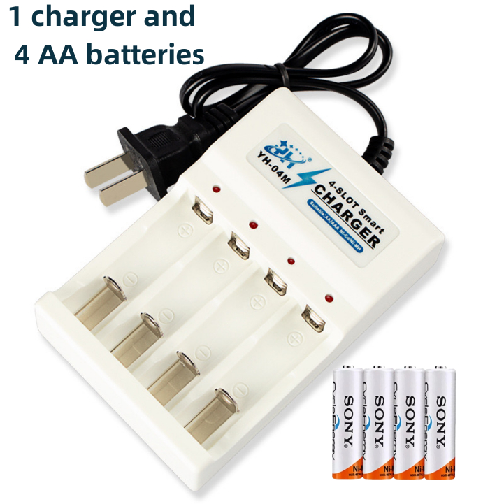 Sony ถ่านชาร์จ AA4600mAh /AAA 4300 mAh NIMH Rechargeable Battery1.2V 2-8ก้อน charger