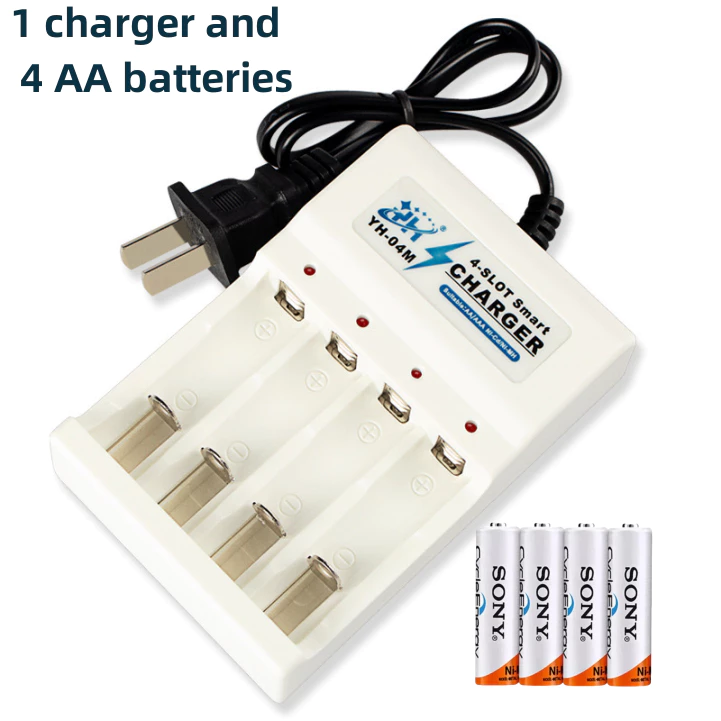 Sony ถ่านชาร์จ AA4600mAh /AAA 4300 mAh NIMH Rechargeable Battery1.2V 2-8ก้อน charger