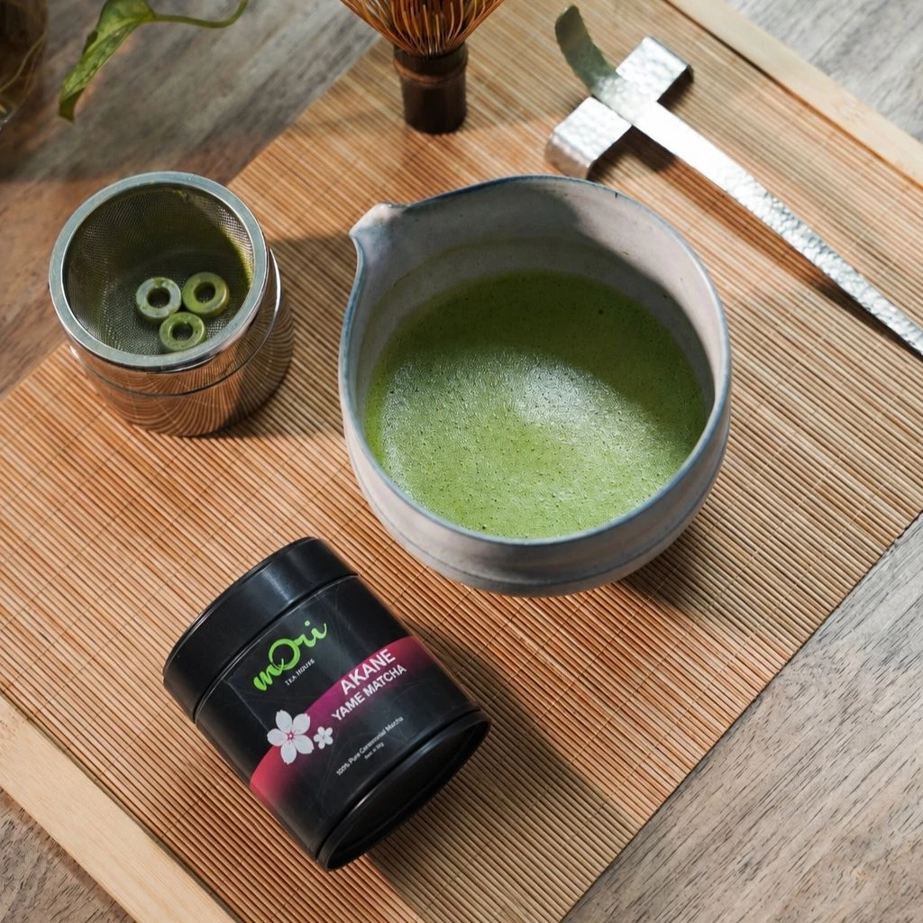 AKANE Yame Matcha โทนถั่ว หอม นัว ครีมมี่ (สินค้าพร้อมส่ง) มัทฉะเกรดพิธีการ <แพคเกตใหม่แบบกระปุก30g.> | Mori Tea House