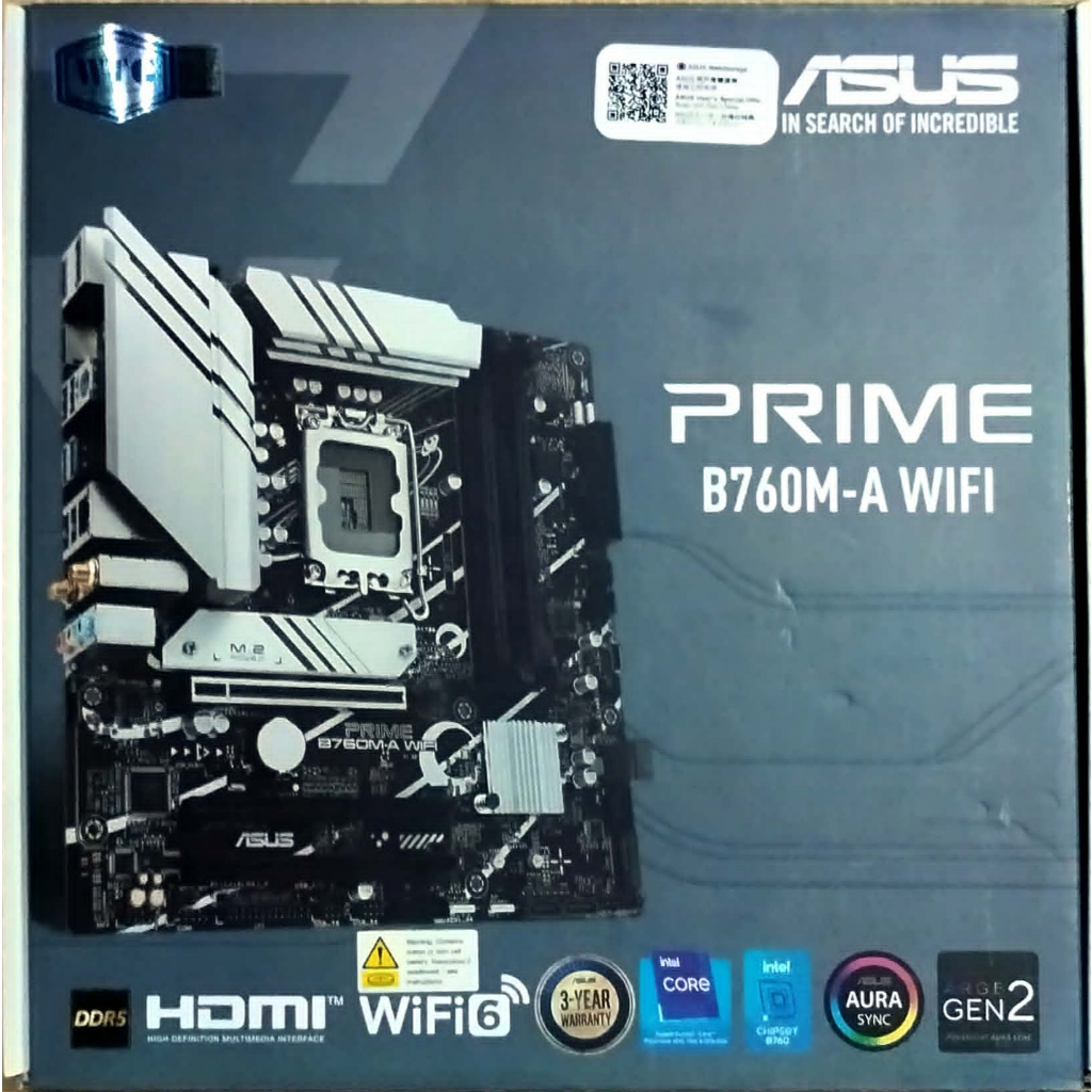 ASUS Mainboard (1700) B760m ตามตัวเลือกราคาประหยัด (DDR5)