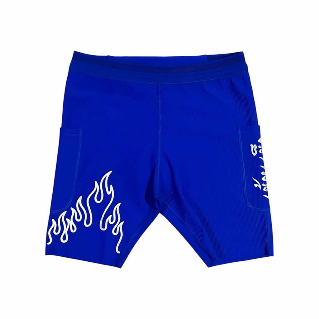HT V.2 สีน้ำเงิน ไฟลุกปลุกใจ @khemkhaengrunningclub Half Tights BLUE “สีน้ำเงิน“ V.2 ไฟลุกปลุกใจ FIRE “รีเฟล็ก”