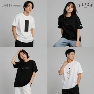 [ลดโหดครึ่งปี] SEIZE TOKYO เสื้อยืดแขนสั้น ลายสตรีทอาร์ต Black & White Cotton 100% ผ้านุ่ม ใส่สบาย Unisex