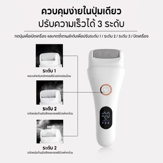 Srabuy เครื่องขัดส้นเท้าไฟฟ้า ที่ขัดเท้า รุ่นใหม่ล่าสุด อุปกรณ์ขัดส้นเท้า ช่วยขจัดเซลส์ผิวที่หยาบ