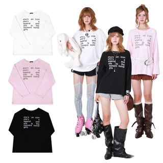 kome.offi เสื้อแขนยาวไหล่ slope รุ่น iconic top