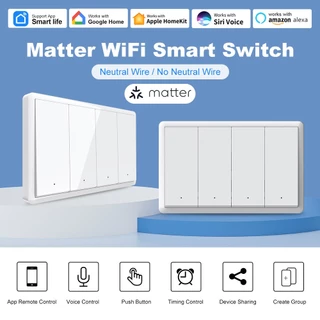 Tuya Matter WiFi Smart Switch รุ่น MH ต่อ/ไม่ต่อ N เปิดปิด ตั้งเวลา รองรับ HomeKit, Google Home