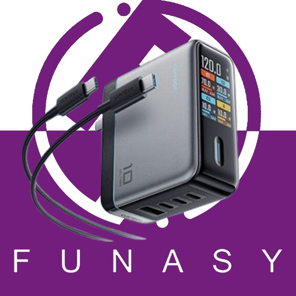 CUKTECH No.10 GaN 120W Fast Charger ตัวแปลงไฟฟ้าที่ปรับได้การชาร์จอย่างรวดเร็วการชาร์จจอแสดงผลดิ