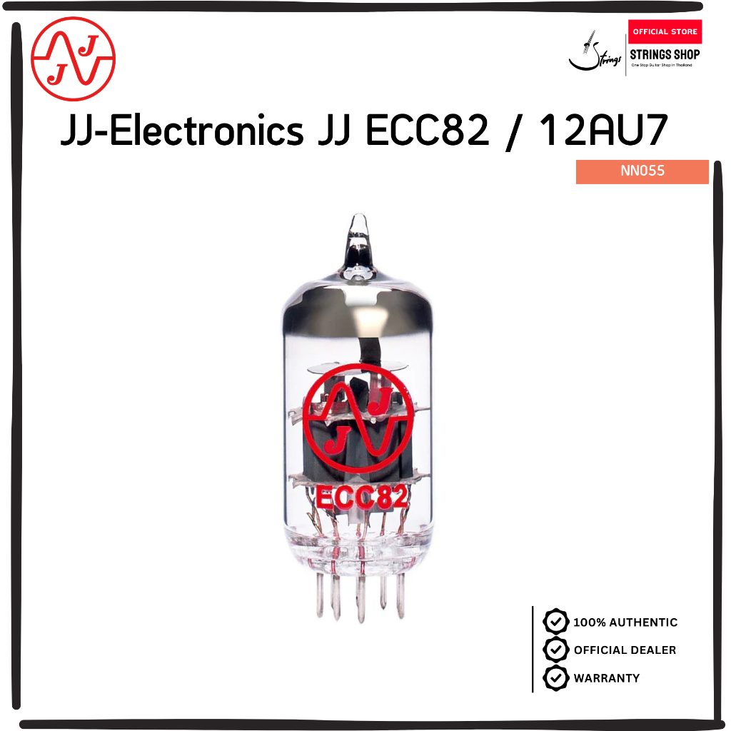 หลอดแอมป์ JJ-Electronics JJ ECC82 / 12AU7