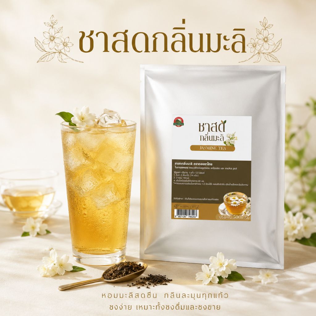 ชาสดกลิ่นมะลิ ตราดอยชาไทย