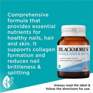 Blackmores Nails Hair & Skin 60 Tablets บำรุง ผม ผิว เล็บ จากประเทศออสเตรเลีย