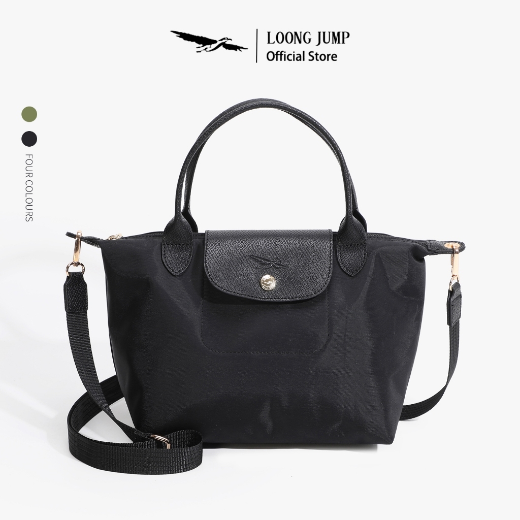 LOONG JUMP War Horse กระเป๋าสะพายสำหรับผู้หญิงใหม่ ด้วยผ้าไนลอนและหนัง ใส่แท็บเล็ตขนาด 11 นิ้วได้ค่ะ
