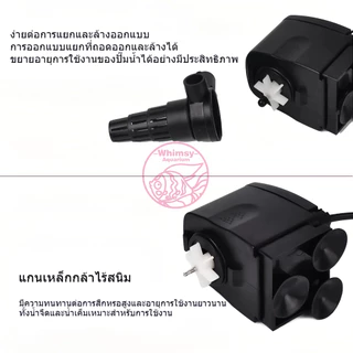 กรองบนตู้ปลา 3 in 1 กรองบนตู้ พร้อมปั๊มน้ำในกล่อง ใส่วัสดุกรองได้เต็มกล่อง เสียงเงียบ ทำความสะอาดง่าย