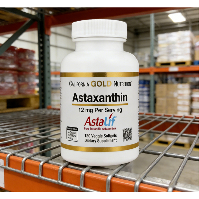 exp：5/2028 ผลิตภัณฑ์เสริมอาหาร ,GOLD แอสตาแซนธิน, Astalif® Iceland, 12 มก., 120 แคปซูลนิ่มสำหรับผู้ทานมังสวิรั