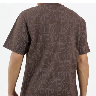 PLAYBOY 07PBเสื้อยืด C เสื้อผ้าผู้ชาย/เสื้อ/เสื้อยืดสีน้ำตาล รุ่น P1MT269TB045BR
