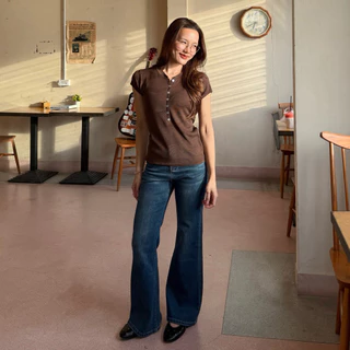 (Preorder 10-14day) APPAREL.STORY- Puff Bootcut Jeans (พัฟ)