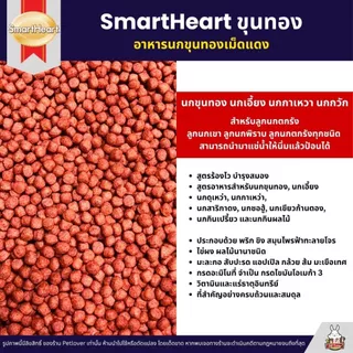 (5KG/10KG) SmartHeart อาหารนกขุนทองเม็ดแดง นกเอี้ยง นกกาเหวา นกกวัก