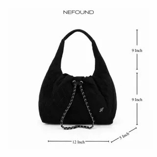 NF26061 NEFOUND กระเป๋าทรงจีบรุ่น Ivy หนังกลับ Premium