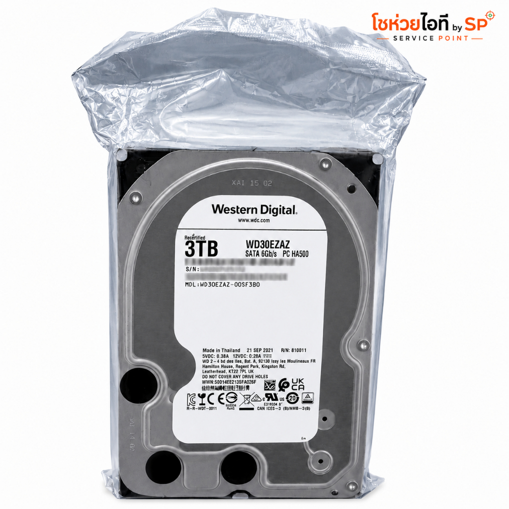 WD Blue 3TB HDD 3.5" SATA III 5400RPM 256MB (WD30EZAZ)**สินค้าRecertified**