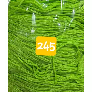 เชือกร่ม ขนาด1.8-2 มิล เกรด บี เส้นอาจมีขนาดไม่เท่ากัน บางถุงสีจะมีความไม่สม่ำเสมอกัน น้ำหนัก500 กรัมsaleสีตามตัวอย่าง
