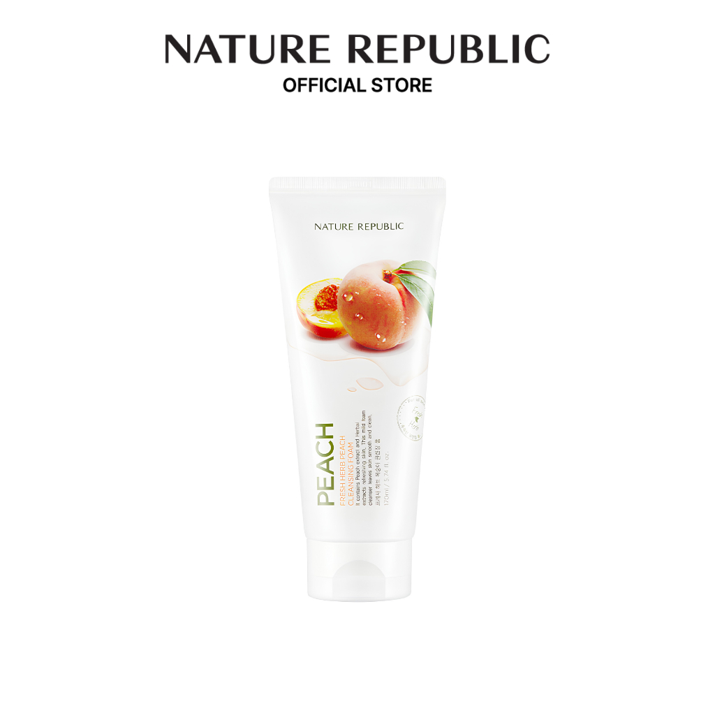 NATURE REPUBLIC Fresh Herb Peach Cleansing Foam 170ml