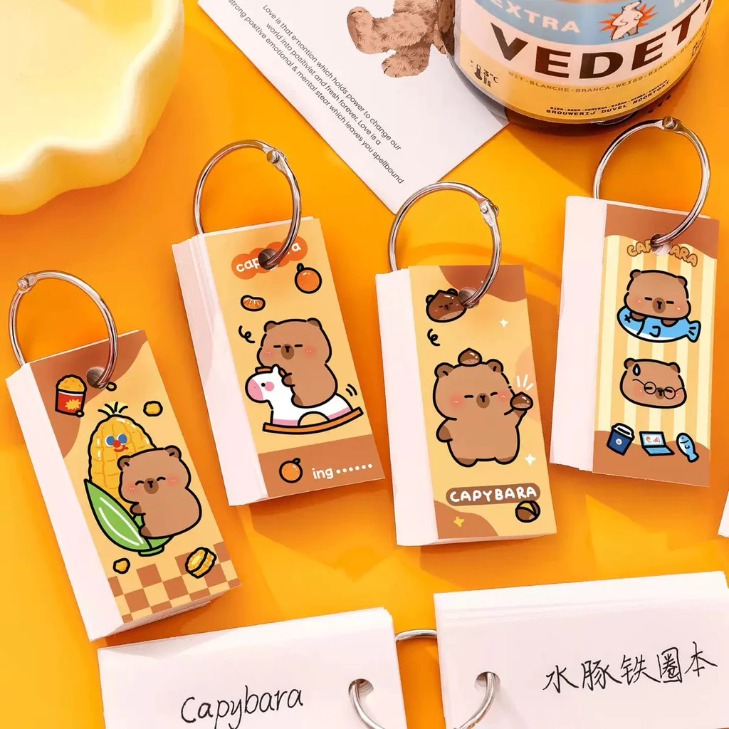 [Flash card] สมุดจดศัพท์ พวงกุญแจ สุนัข เกาหลี หมี ผลไม้ ไดโนเสาร์ น่ารัก Word book **ได้ 1 ชิ้น**