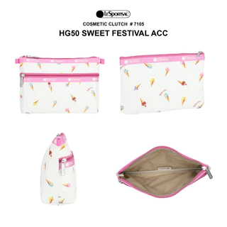 Lesportsac (ไม่มีสาย,มีหลายสี) Cosmetic Clutch Bag กระเป๋าเครื่องสำอาง กระเป๋าเครื่องเขียน Style 7105