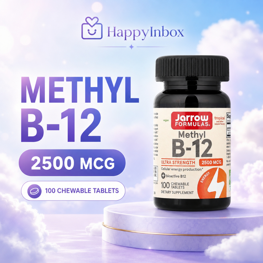 Jarrow Formulas Methyl B-12 2500 mcg วิตามินบี12 เสริมพลังงาน บำรุงสมองและระบบประสาท