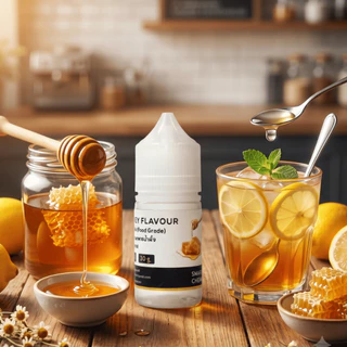 กลิ่นผสมอาหารเข้มข้น กลิ่นน้ำผึ้ง (Honey) Flavour, ละลายน้ำ ( Water Soluble ) 30 g, 100 g