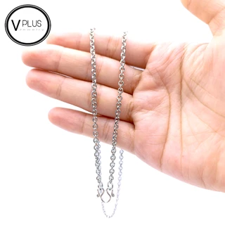 สร้อยคอ สร้อยคอสแตนเลสแท้ เกรด 304 ลายโซ่ คตกิต ขนาด 3.0 mm. สร้อยพระ ไม่ลอก ไม่ดำ ใส่อาบน้ำได้เลย