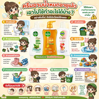 สินค้าหมดอายุ Dettol เจลอาบน้ำ 500ml สูตร Gold Classic Clean / Matcha / Raspberry ครีมอาบน้ำ เดทตอล