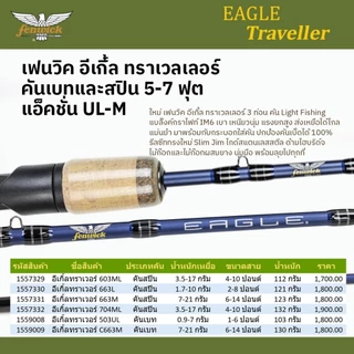 คันสปิน และคันเบท ตกปลาลำธาร เฟนวิค ทราเวลเลอร์ 5-7 ฟุต 3-4 ท่อน เวท UL-M / Fenwick Traveller Spining and Baitcasting