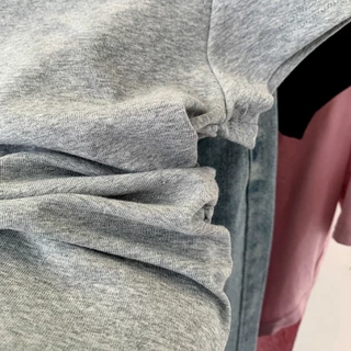 เสื้อยืดแขนสั้นเด็กผู้หญิง เสื้อเด็กผู้หญิงทรงเข้ารูป ดีไซน์คอดเอว สไตล์เกาหลี แต่งลายโบว์ ผ้านิ่มนุ่ม ใส่สบาย