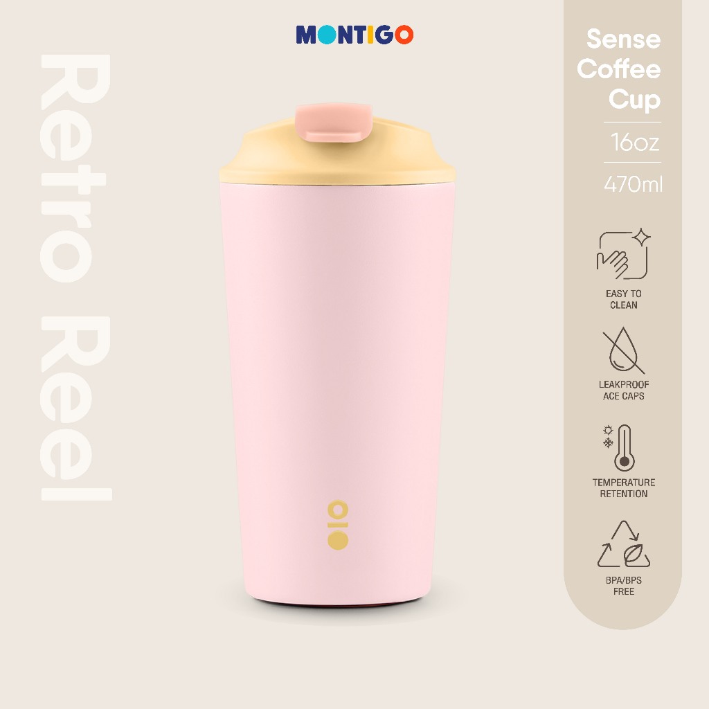 Retro Reel Sense Coffee Cup Large 16OZ Sunset Notes - แก้วกาแฟเก็บความเย็น - ร้อน