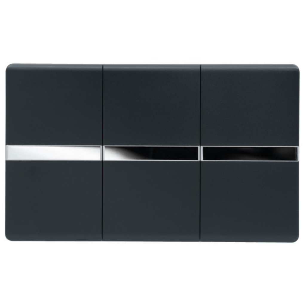 (Clearance Sale) สวิตช์ 3ช่อง 2ทาง ART DNA C6-K03B-B-N ดำ