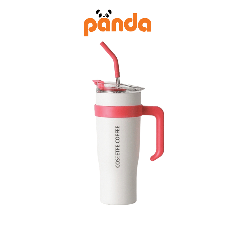 PANDA ของแท้ แก้วเก็บความเย็น 40ozสเตนเลส สองชั้นแก้วกาแฟ แก้วน้ําสุญญากาศ สเตนเลส สองชั้น แบบพกพา ฉนวนกันความร้อน