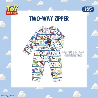 (ส่งด่วน) BabyLovett ชุดนอนเด็กเปิดเท้า Toy Story ซิปคู่ Two-Way Zipper ผ้านุ่มสบาย (0M-2Y)