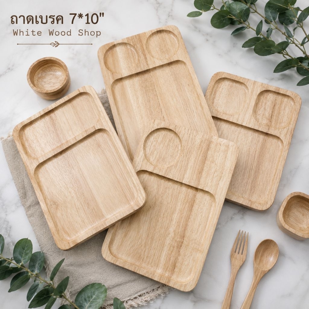 ถาด1หลุม ถาด2หลุม ถาด 3หลุม ขนาด7*10"