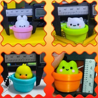 🪅พวงกุญแจ Animals Pot Clicker (ปริ้น 3D) ของเล่นคลายเครียด