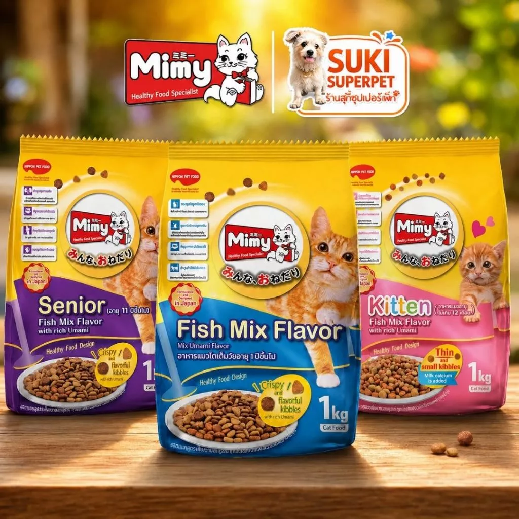 อาหารแมวมีมี่(Mimy) สูตรแมวเด็ก, แมวโตอายุ 1 ปีขึ้นไป และแมวสูงอายุขนาด 1 kg