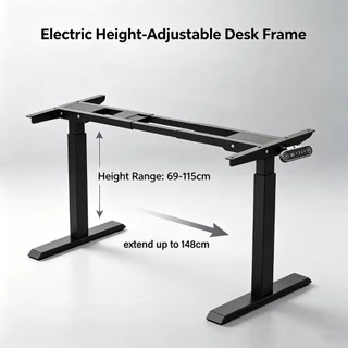 Dual motor- Electrically adjustable table base legs Retractable table rack Suitable for 180cm desktops ขาโต๊ะแบบยกไฟฟ้าไ