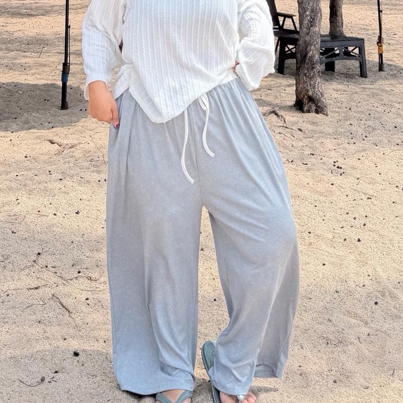 LIMBER SIMPLE PANTS กางเกงขายาว เอวใหญ่พิเศษ ผ้ายืดมากนุ่ม ใส่สบาย กางเกงวอร์ม มีเชือกผูกได้จริง ผ้าไม่หนา