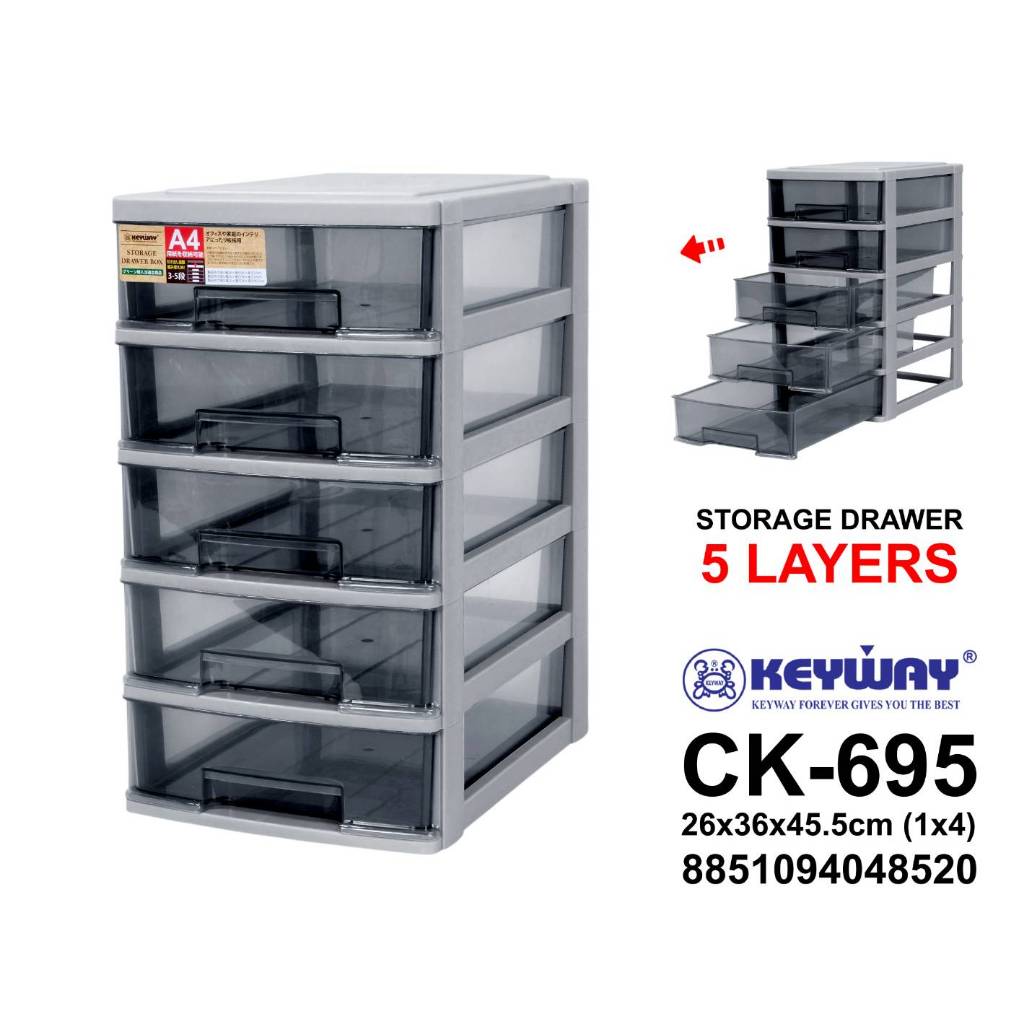 ตู้ลิ้นชักเก็บของ 5 ชั้น KEYWAY CK-695