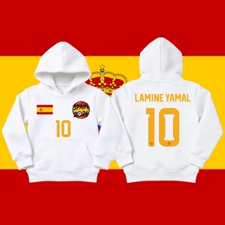 Spain/Football hoodie Lamine Yamal No.19/10 jersey เหมาะสำหรับเด็กและผู้ใหญ่/hoodie/Men's clothing 120CM-150CM/M-3XL