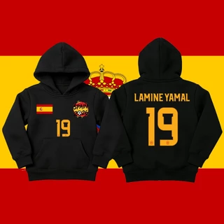 Spain/Football hoodie Lamine Yamal No.19/10 jersey เหมาะสำหรับเด็กและผู้ใหญ่/hoodie/Men's clothing 120CM-150CM/M-3XL