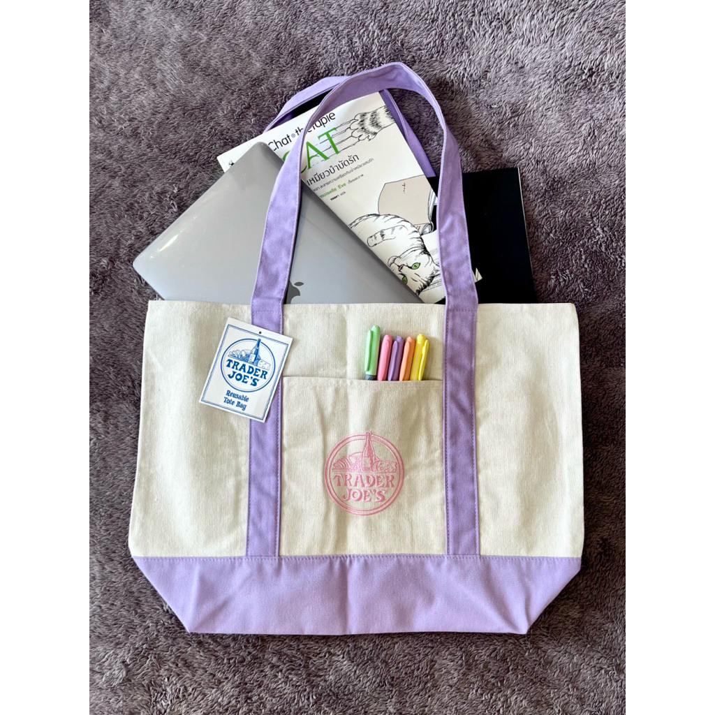 🛍️ [พร้อมส่ง | ของแท้] Trader Joe’s Canvas Bag 🇺🇸
