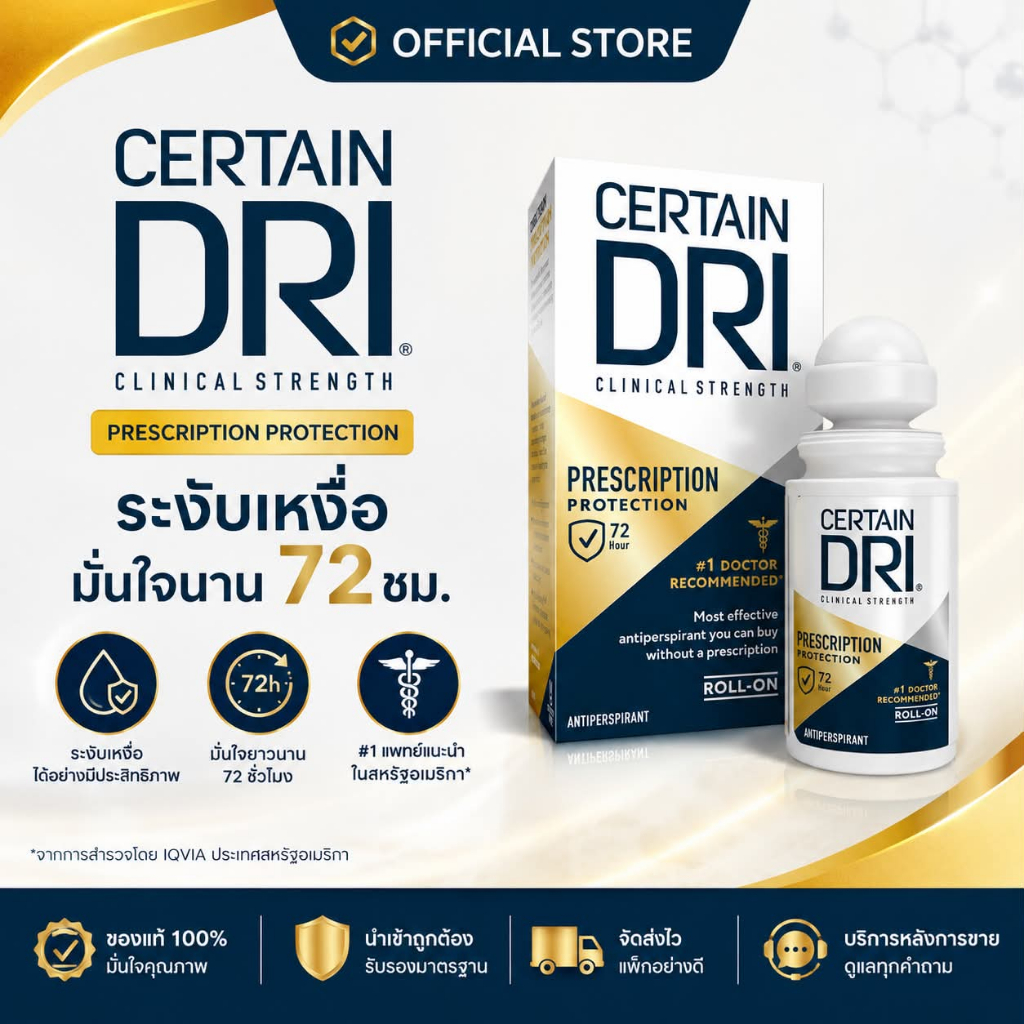 ของแท้จากบริษัท Certain DRI พรีสคริปชั่น สเทรง คลีนิคอล โรลออน(PMR)