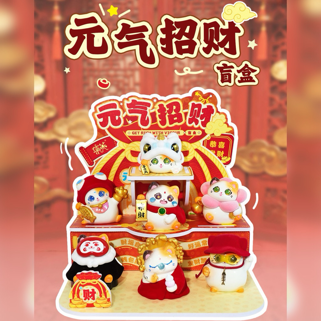 (ย199) โมเดล : Lucky Cat Energetic Meow Series Blind Box