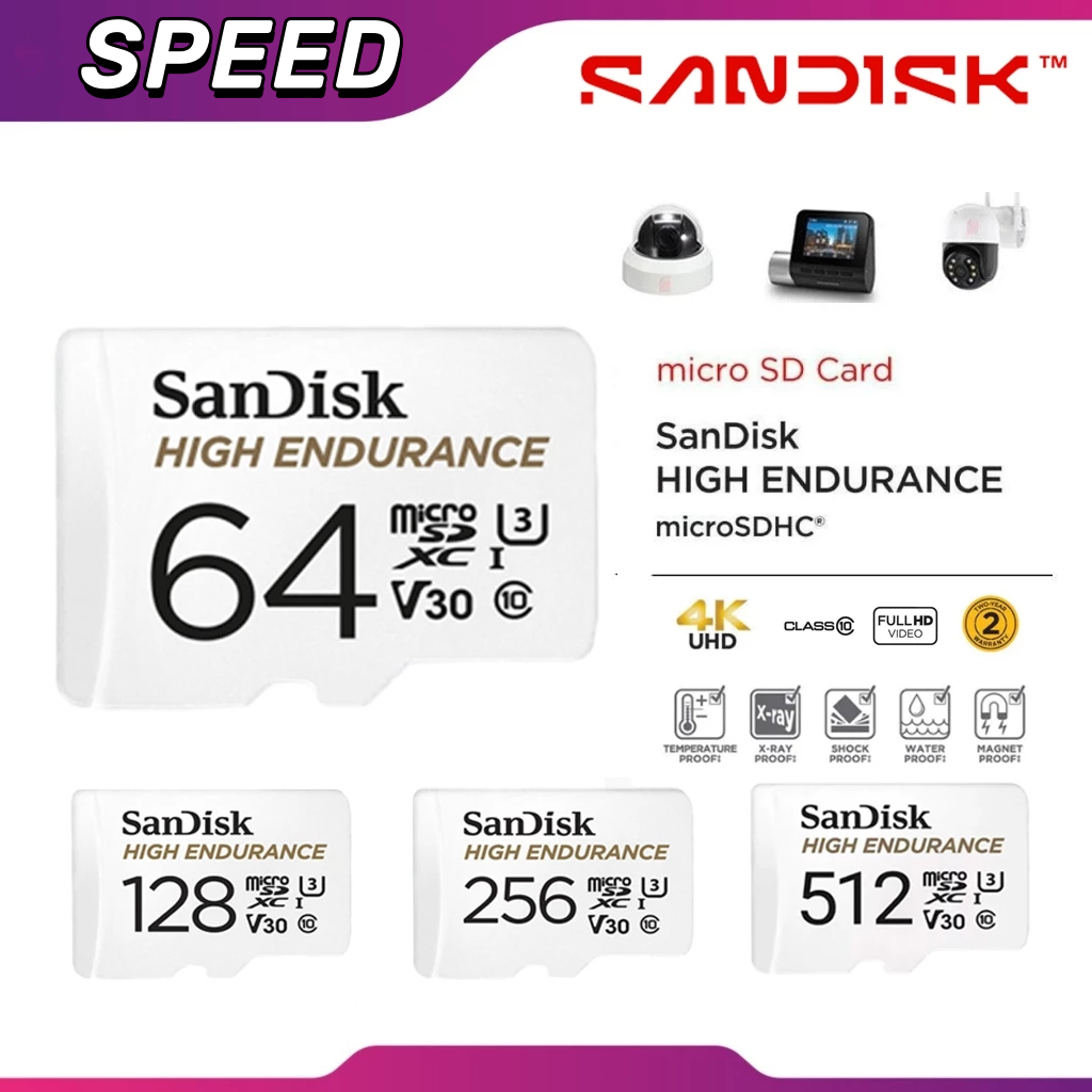 Sandisk High Endurance Micro SDXC Platinum Card 32GB 64GB  [100/40MB/s] UHS-I Class10 U3 V30 การ์ดหน่วยความจํา (SDSQQNR)